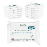 Naty Flushable Baby Wipes for Sensitive Skin, 504 Count – £18.72 S&S Voucher