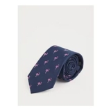 Navy Flamingo Tie