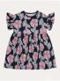 Navy Floral Jersey Dress free C&C
