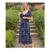 Navy Floral Nicoletta Midi Dress