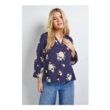 Navy Floral Printed Overhead Shirt