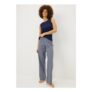 Navy Gingham Wide Leg Pyjama Bottoms – Extra Small