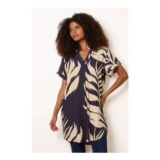 Navy Short Sleeve Slip on V-Neck Top