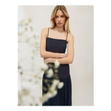 Navy Strappy Midi Dress