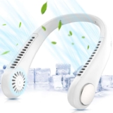 Neck Fan, Portable Fan Hands Free Bladeless Mini with 360Cooling Airflow, USB Rechargeable Personal Quiet Wearable 3 Wind Speed for Sports
