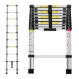 Neo 2.9M Extendable Steel Foldable Telescopic Ladder Silver – Sold by Neo Direct