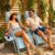 Neo 2X Zero Gravity Recliner Outdoor Chair Reclining Garden Sun Lounger Portable with Removable Padded Headrest, Detachable Side Tray, Textilene Fabric, Powder-Coated Steel Frame, Sky Blue