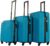 Neo 3 Piece Hard Shell Luggage Suitcase Set ABS Expandable Handle Lightweight Durable Trolley Travel with 360 Spinner Wheels Inbuilt Lock 20 24 28 (Electric Blue)