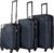 Neo 3 Piece Hard Shell Luggage Suitcase Set ABS Expandable Handle Lightweight Durable Trolley Travel with 360 Spinner Wheels Inbuilt Lock 20 24 28 (Navy Blue)