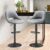 Neo Set of Two Milan Leather Bar Stools with Black Leg – Black / Grey – With Code – Sold by Neo Direct