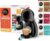Nescafé Dolce Gusto DeLonghi Piccolo XS – Coffee Capsule Machine, Compact Design, Hot&Cold Drinks, Automatic Shut-Off, with 3×12 Capsule Boxes Podback Recycling Bag, Black Grey (EDG210.BGY bundle)