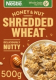 Nestlé Cereals – Shredded Wheat Breakfast Cereal – BitesizeHoney Nut Wholegrain Biscuits, High Fibre, No Added Sugar – 500g