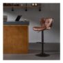 Nestvatto Bar Stool, 1, Modern Swivel Counter Height, Leather Backrest