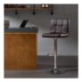 Nestvatto Swivel Bar Stools, Adjustable Counter Height, Dark Brown