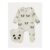 Neutral Panda Zip Fasten Sleepsuit and Bib Set