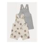 Neutral Strawberry Dungarees 2 Pack