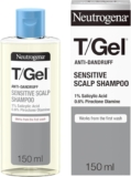 Neutrogena T/Gel Anti Dandruff Shampoo for Sensitive Scalp (1x 150ml), Daily Anti-Dandruff Shampoo with Salicylic Acid, Fragrance-Free, for Sensitive Skin to Fight Dandruff from First Wash