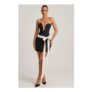 Neva Strapless Bow-Detail A-Line Mini Dress in Black