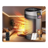 New Upgraded Electric Space Heater with PTC, Whisper-Quiet Office/Bedroom