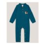Newborn Dog Knit Romper Blue