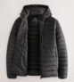 Next Mens Black Shower Resistant Lightweight Hooded Puffer Coat Jacket – Sizes 2XL/3XL Reg