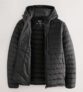 Next Mens Shower Resistant Lightweight Hooded Puffer Coat Jacket, Black / Navy £25 – free click and collect