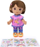 Nickelodeon Dora Official Bedtime Dora Plush Toy, Educational Toys, Glow-in-the-Dark Plush Doll, Sensory Toy for Ages 3 and Up, 13