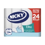 Nicky Elite Scented Toilet Tissue – 24 Rolls of White Toilet Paper, 3-ply (£6.83 – £6.11 S&S) – Prime Exclusive