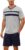 Nieery Mens Short Sleeve Pyjamas Set Mens Summer Pjs Sets Soft Cotton for Sleepwear Nightwear with Pockets