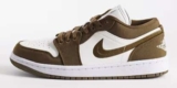 Nike Air Jordan 1 Low Trainers (Khaki/White) – Size: UK 3, 3.5, 5, 6.5 & 7.5