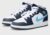 Nike Air Jordan 1 Mid Unisex Kids High-top Trainers – Obsidian/Powder Blue/White, sizes 3 – 6.5