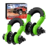Nilight 4.75 Ton D Ring Shackle with Pulley, 2-Pack