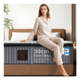 NineLan Luxe Pillow Top Single Mattress, 3ft, 7-Zone Pocket Sprung