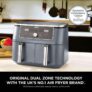 Ninja MAX 6-in-1 Dual Zone Air Fryer 9.5L Cyber Space DZ400UKCYD w/code Blue Light Code