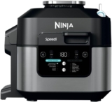Ninja Speedi 12-in-1 Multi-Cooker, Air Fryer and Slow Cooker, 5.7L Cooking Pot, Meals for 4 in Minutes, Air Fry, Steam, Grill, Bake, Roast, Sear, Slow Cook and More, Grey ON500UK