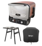 Ninja Woodfire Outdoor Oven, Artisan Pizza Maker and BBQ Smoker with Stand & Cover
