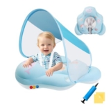 Ninonly Baby Float with Canopy, UPF50, Detachable Adjustable Shoulder Straps