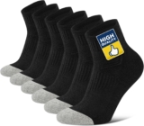 Niofind Sport Ankle Socks for Men Women, 3/6 Pairs Quarter Socks with Thick Cushioned, Anti-Blister Performance Running Socks, Breathable Cotton Athletic Socks for Trainer Walking Hiking Tennis