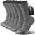 Niorasen 6 Pairs Mens Sports Socks, Combed Cotton Mens Work Socks with Cushioned Bottom, Outdoor Crew Athletic Sock for Hiking, Walking, Running, Cycling