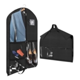 Niviy Mens Foldable Suit Bag with Handles and Mesh Pockets
