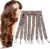No Heat Hair Curling Band for Long Hair, Satin No-Heat Curling Rod with Adjustable Strap Overnight, No Heat Curling Roller for Women and Girls Waves and Curls (Leopard Colour)