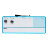 Nobo Mini Magnetic Whiteboard Weekly Planner, Dry Wipe, Blue