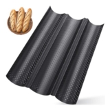 Non-Stick Baguette Tray, 3-Slot Perforated, 38×24.5cm