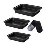 Non-Stick Baking Trays Set for Oven – 3 Piece Roasting Tins