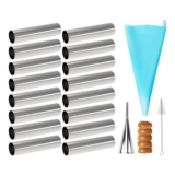 Non-Stick Cream Horn Cones Cannoli Molds Set Stainless Steel