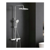 Non-Thermostatic Shower System with 33x21cm Rainfall Head, Glass Shelf