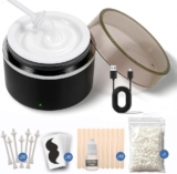 Nose Waxing Kit for Men, USB Fast Heat Smart Temp,Nose Hair Wax Kit with 100g Wax Beads, 20 Sticks, Ear Hair Removal Wax, Mini Wax Pot,Portable Nose Wax for Nose Hair, Eyebrows, Mustache,Nostril