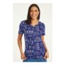 Notch Neck Patchwork T-Shirt