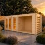 Novi Outdoor Sauna With Changing Room and Large Veranda – Extra 10% W/Code / Free Ice Bath Saunas