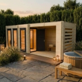 Novi Outdoor Sauna With Changing Room and Large Veranda – Free UK Delivery to Most Postcodes